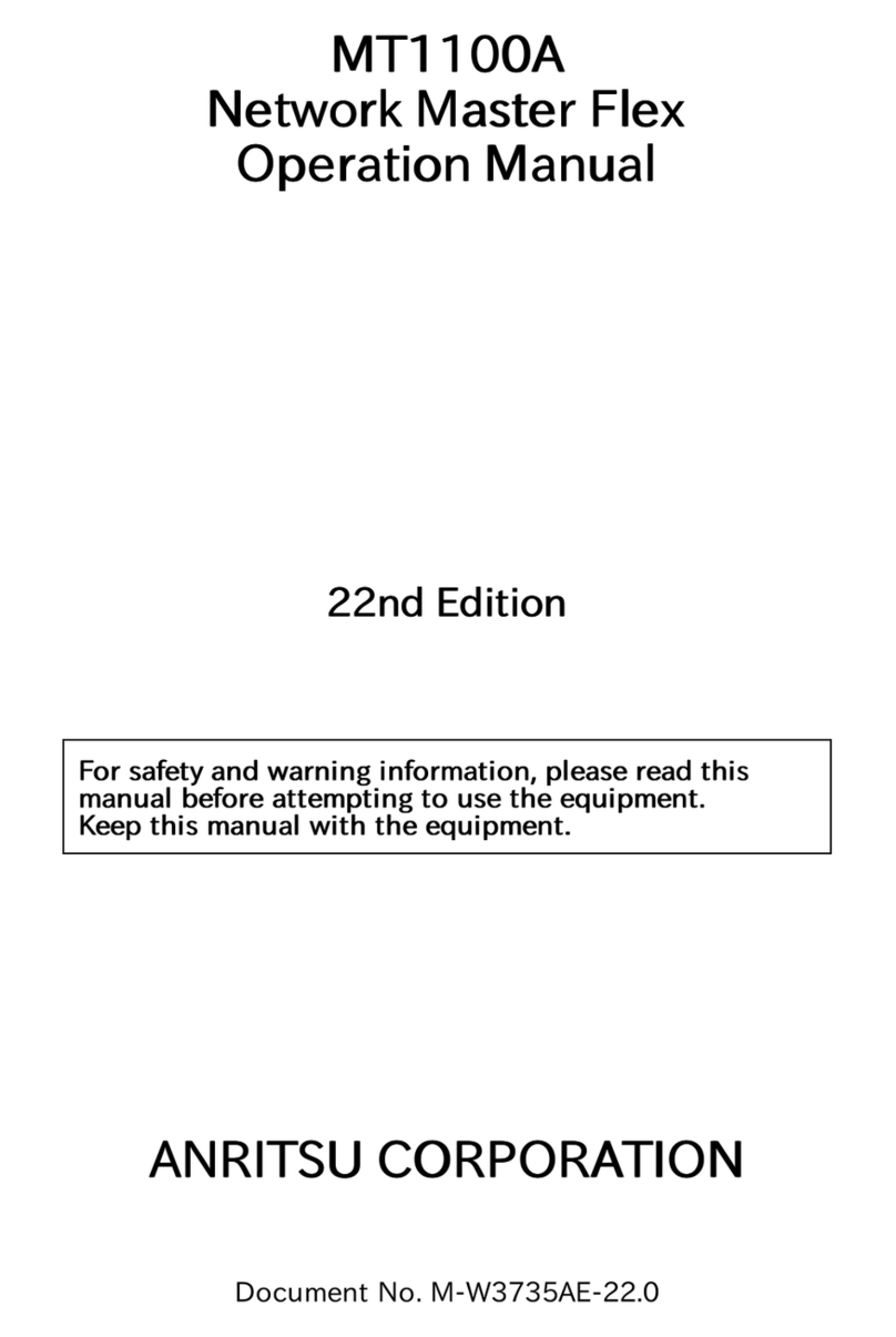 Anritsu MT1100A Network Master Flex User manual
