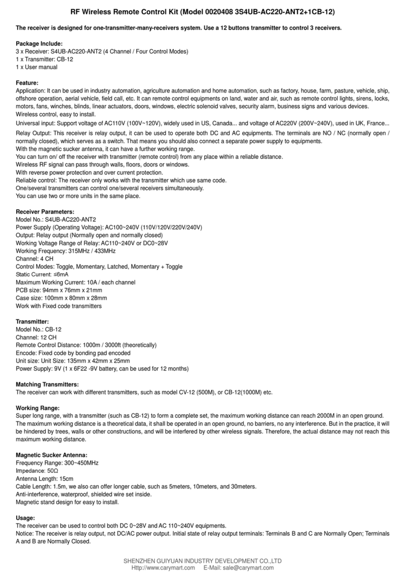 CaryMart 3S4UB-AC220-ANT2+1CB-12 User manual