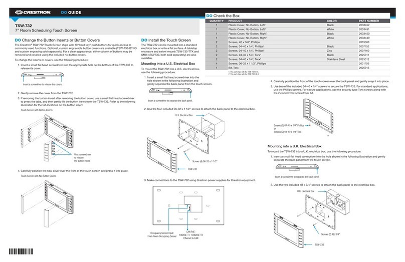 Crestron TSW-732 User manual