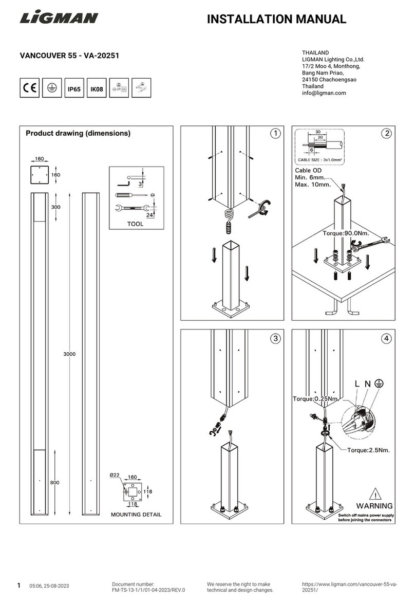 LIGMAN VANCOUVER 55 User manual