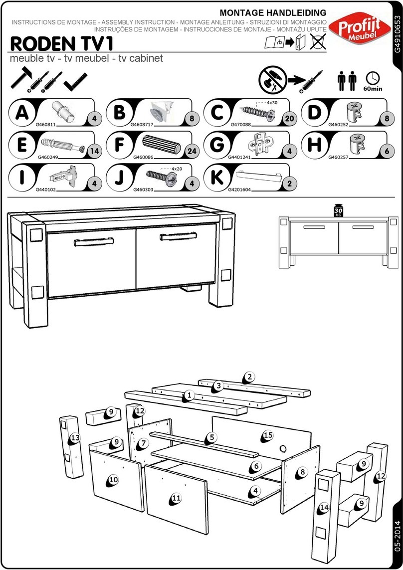 Profijt Meubel RODEN TV1 Assembly instruction