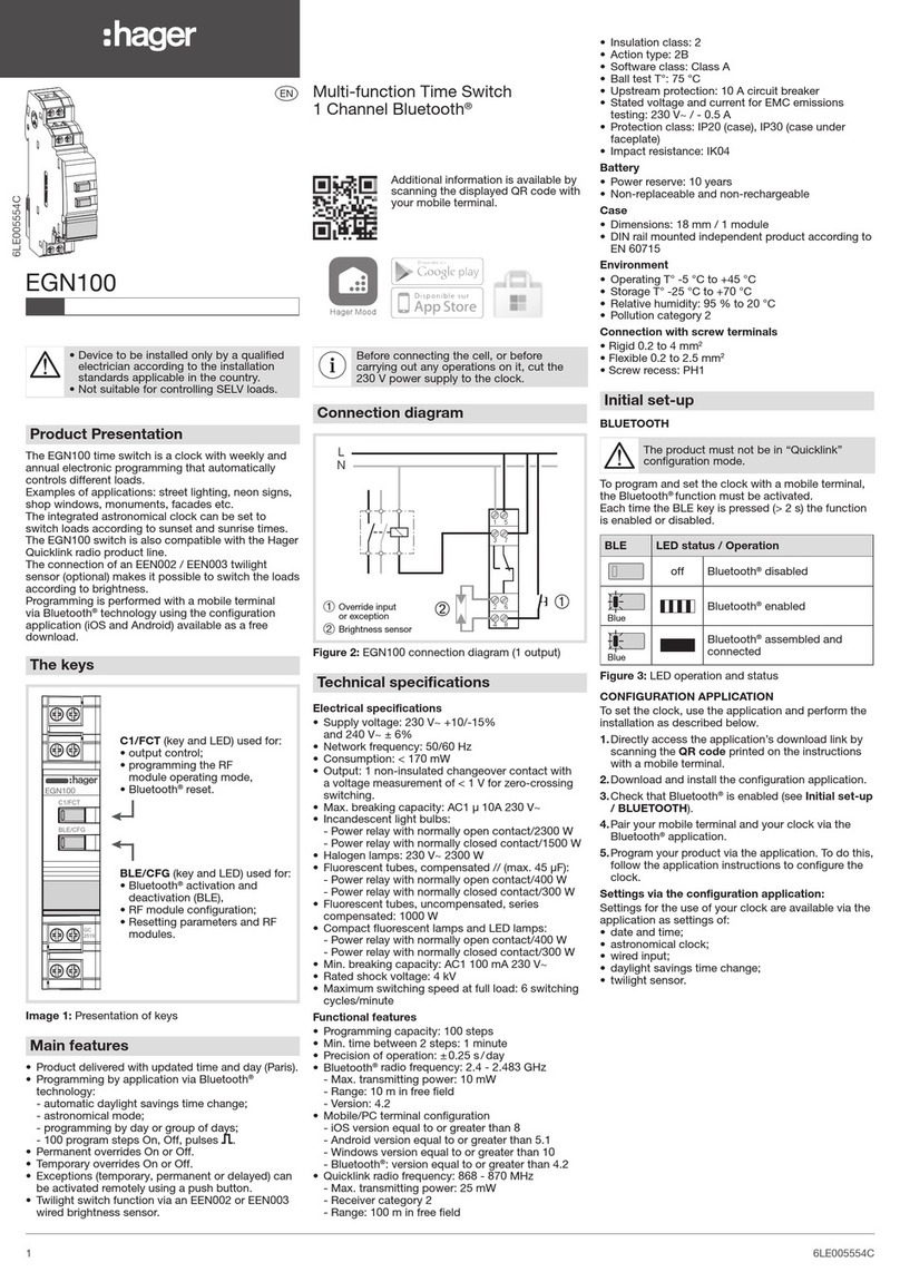 hager EGN100 User manual