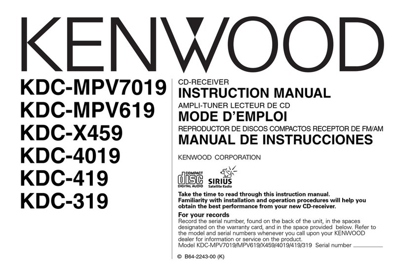 Kenwood KDC-MPV7019 instruction manual