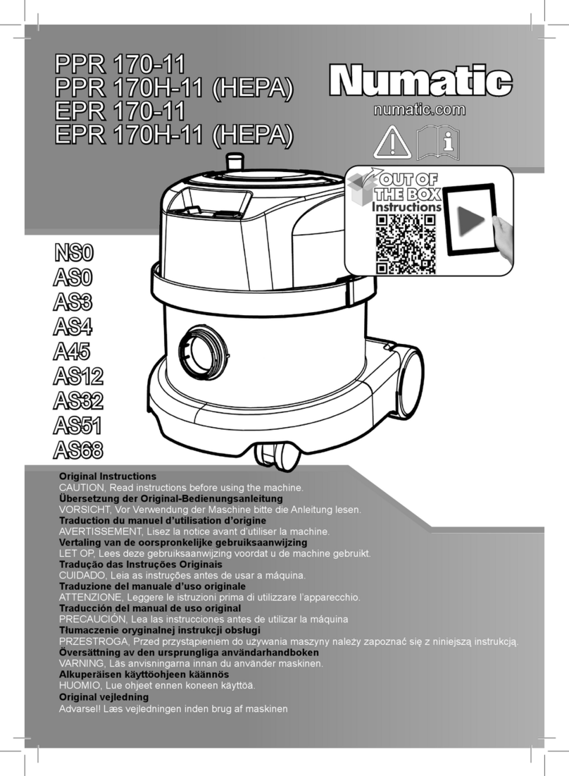 Numatic PPR 170-11 Original instructions