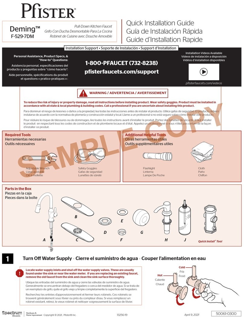 Spectrum Pfister Deming F-529-7DM User manual