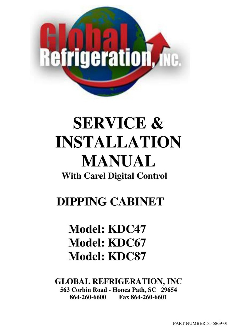 Global Refrigeration KDC47 Service & installation manual Global Refrigeration KDC47 Service & installation manual