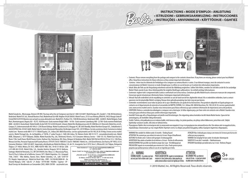 Mattel Barbie T9081 instructions