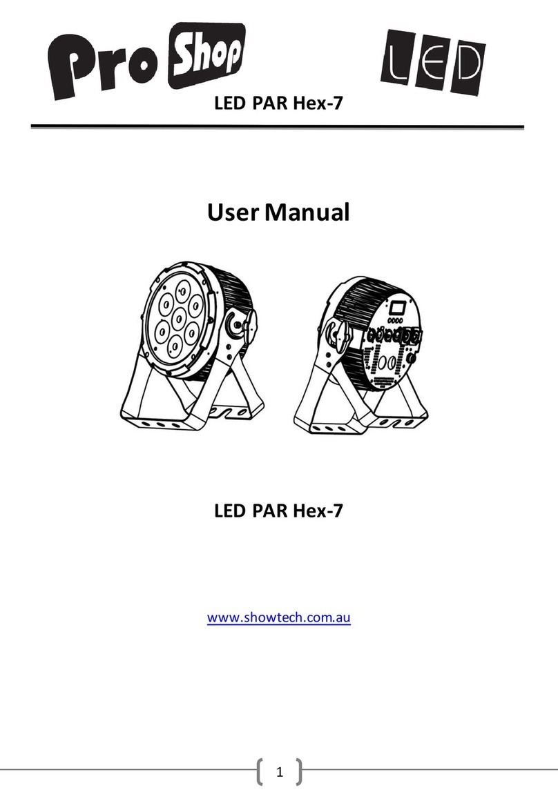 ShowPro ProShop LED PAR Hex-7 User manual ShowPro ProShop LED PAR Hex-7 User manual