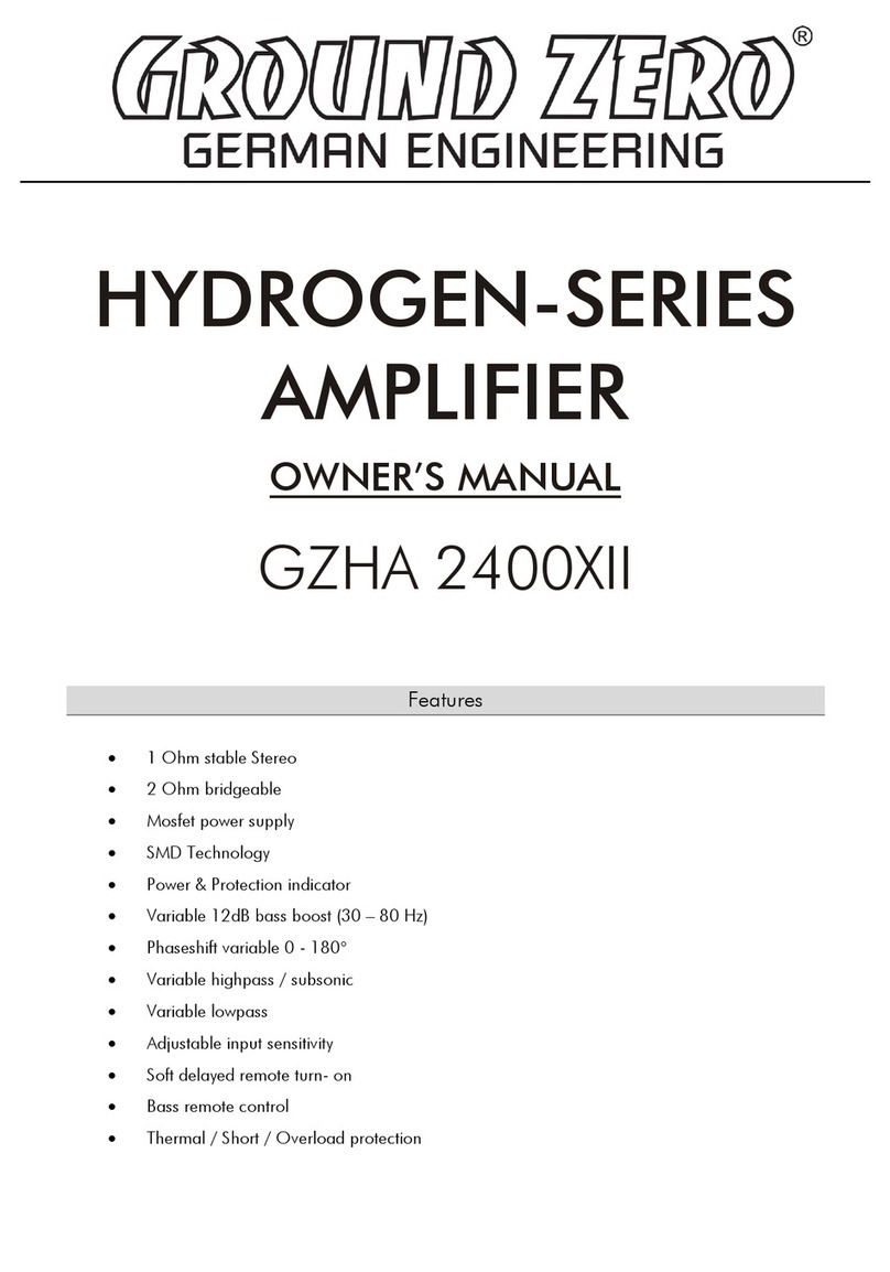 Ground Zero HYDROGEN GZHA 2400XII User manual