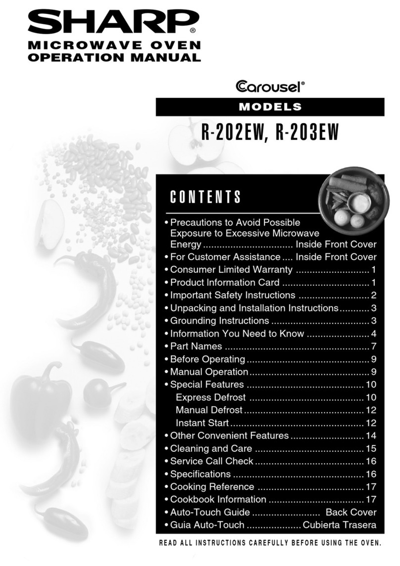 Sharp R-203EW User manual