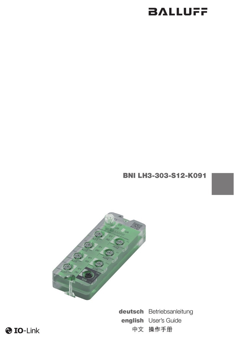 Balluff BNI LH3-303-S12-K091 User manual