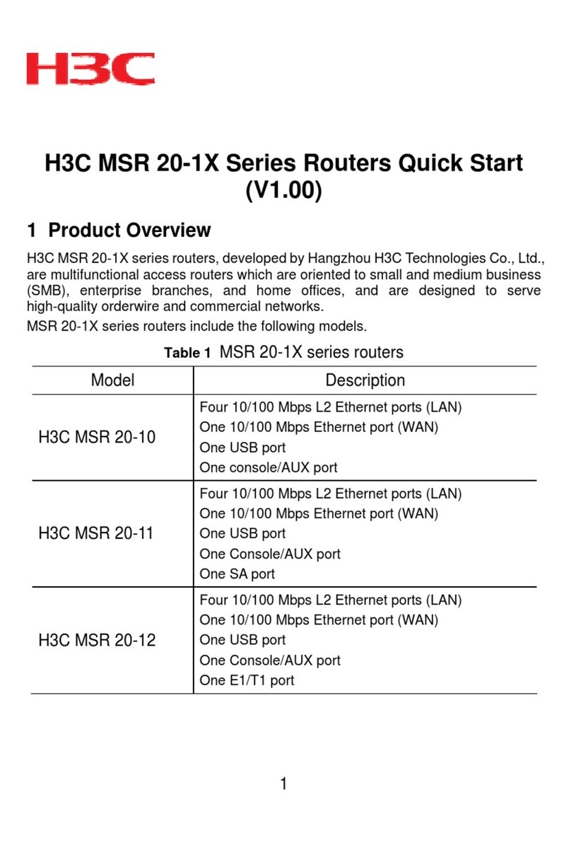 H3C MSR 20-1X User manual