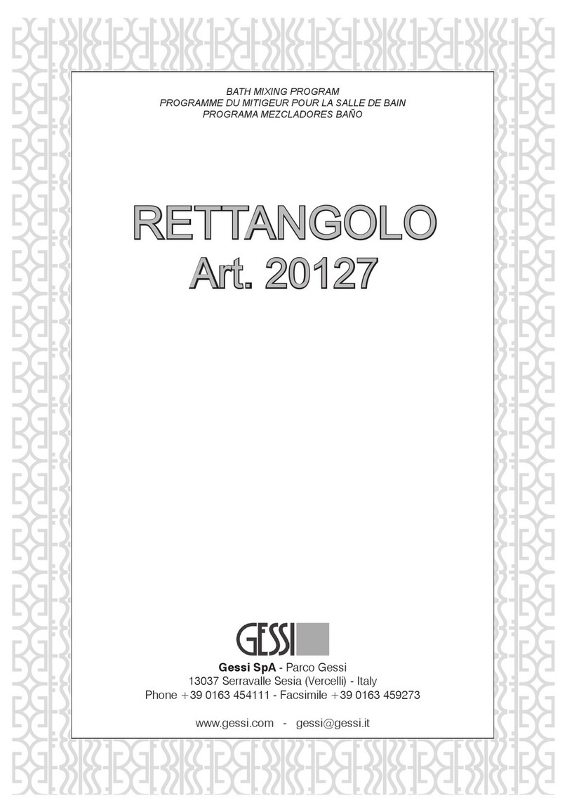Gessi RETTANGOLO 20127 Troubleshooting guide