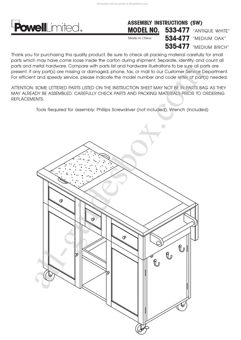 Powell 533-477 Assembly instructions