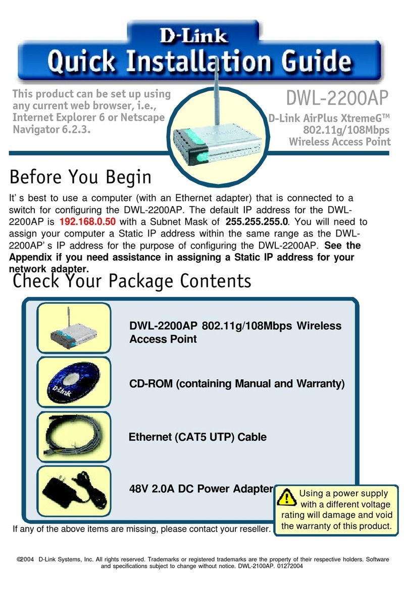 D-Link AirPlus XtremeG DWL-2200AP User manual