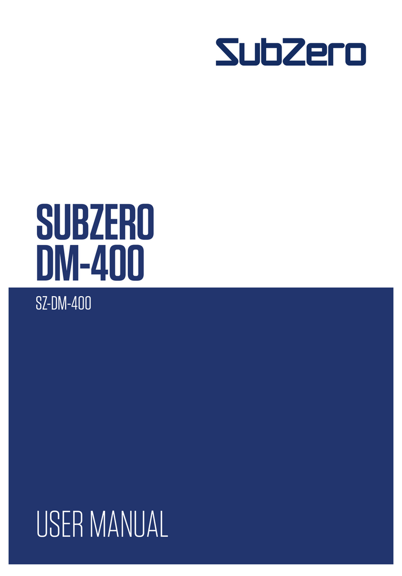 Subzero DM-400 User manual