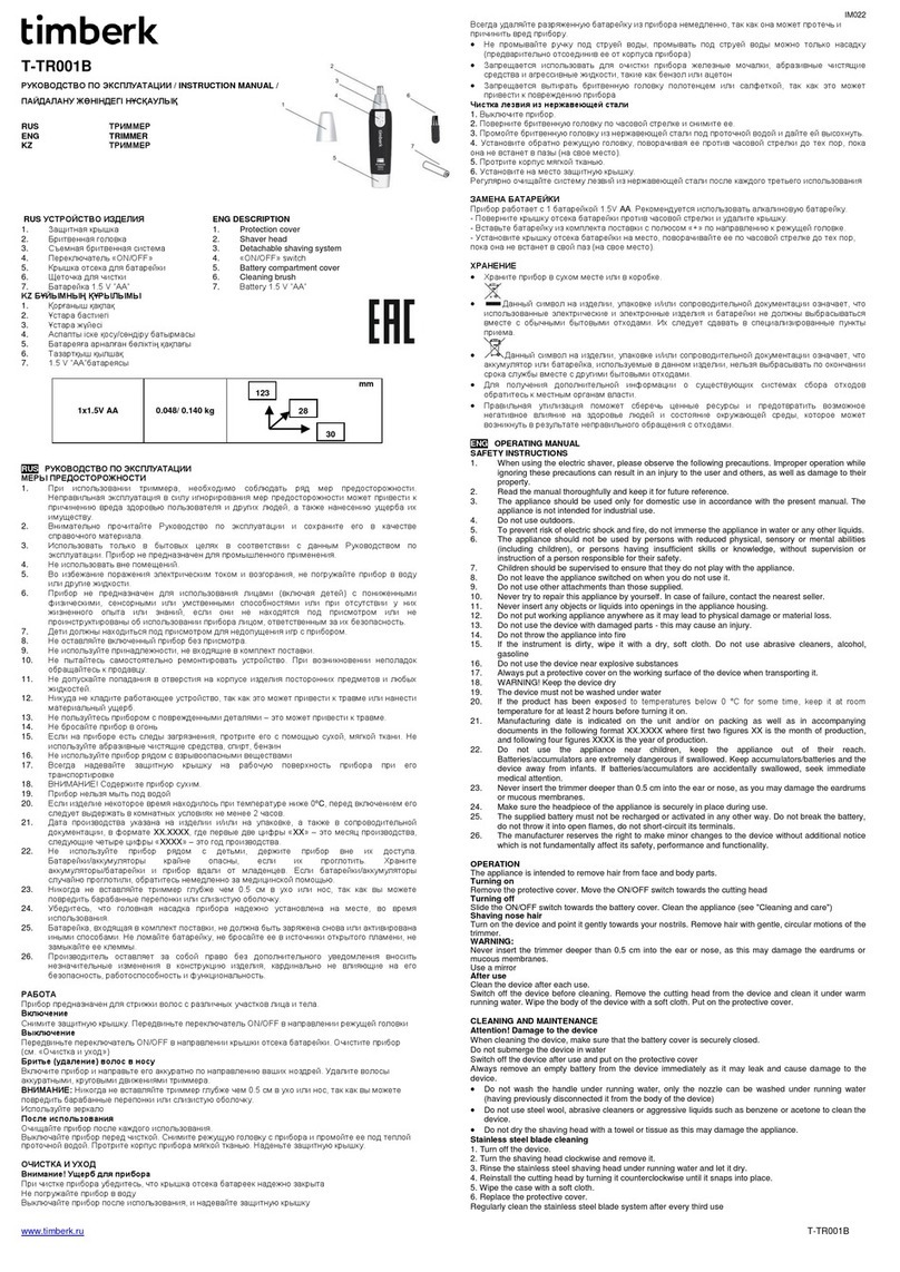 Timberk T-TR001B instruction manual