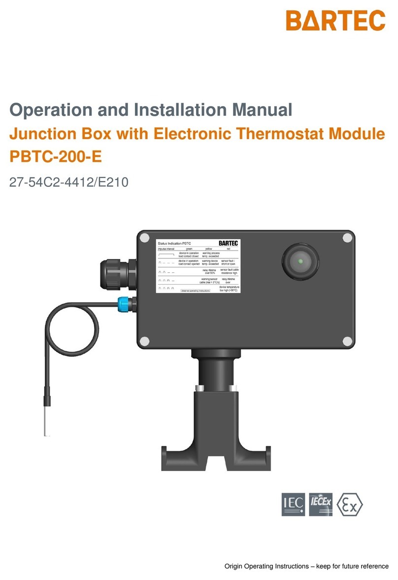 Bartec PBTC-200-E Operation and installation manual