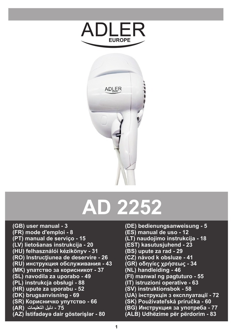 Adler Europe AD 2252 User manual
