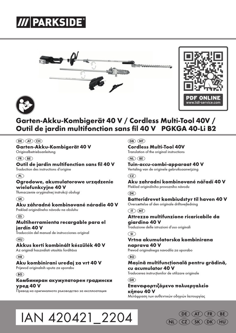 Parkside PGKGA 40-Li B2 Translation of the original instructions