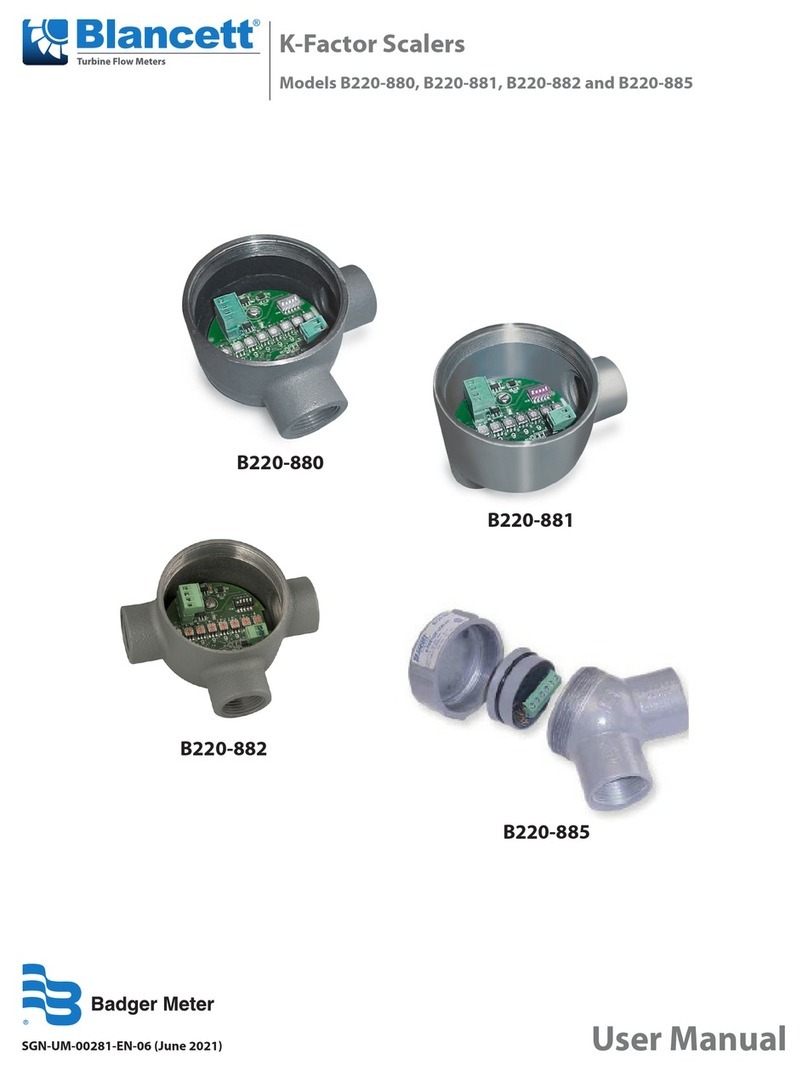 Badger Meter Blancett B220-880 User manual
