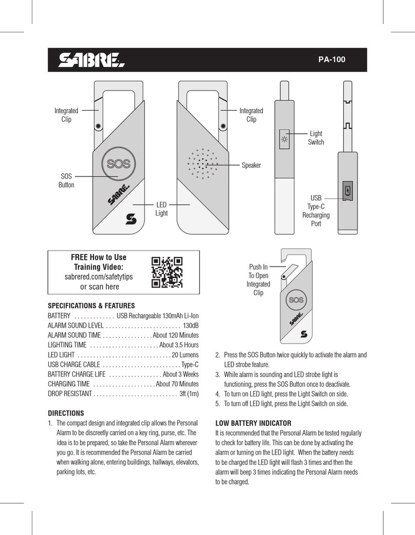 Sabre PA-100 quick start guide