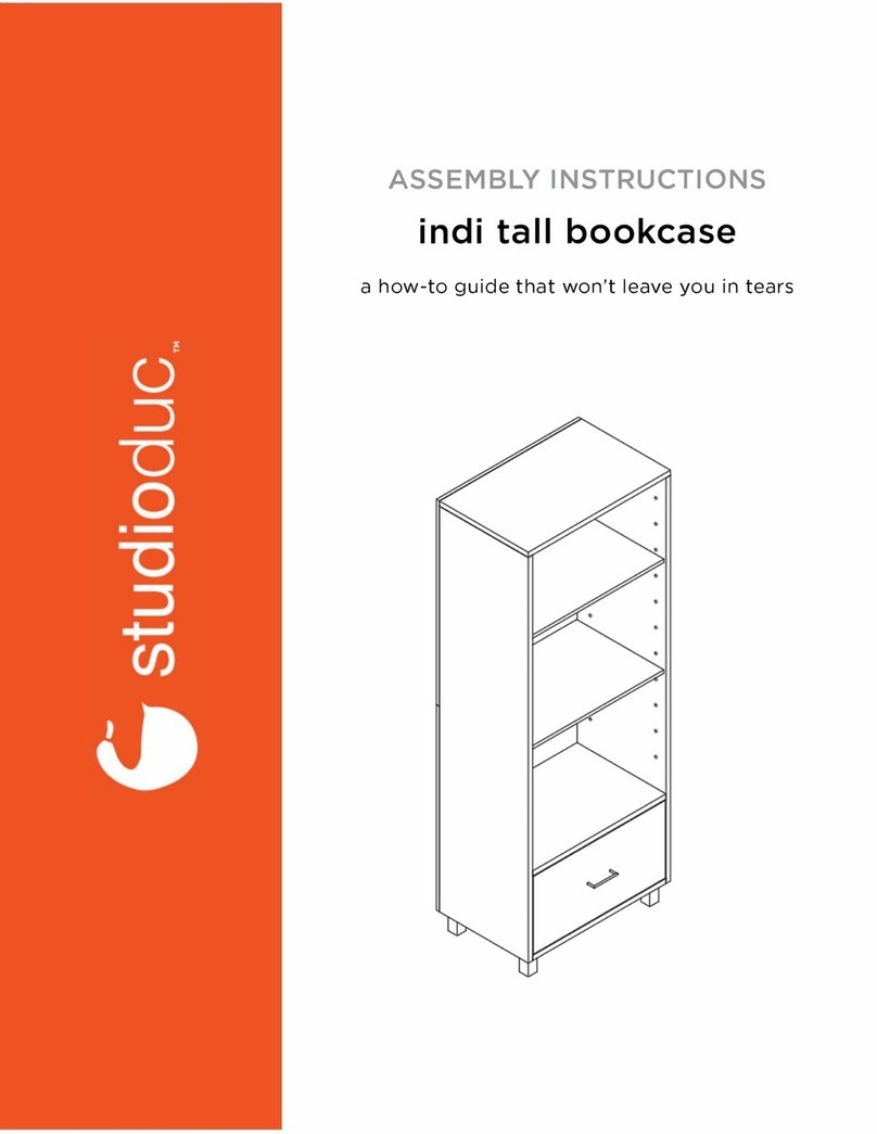 studioduc indi tall bookcase Assembly instructions