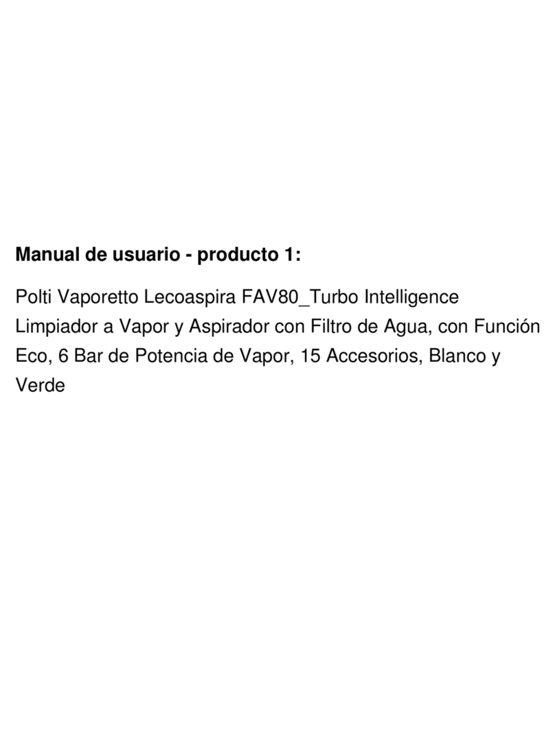 POLTI Vaporetto Lecoaspira FAV 80 TURBO... User manual