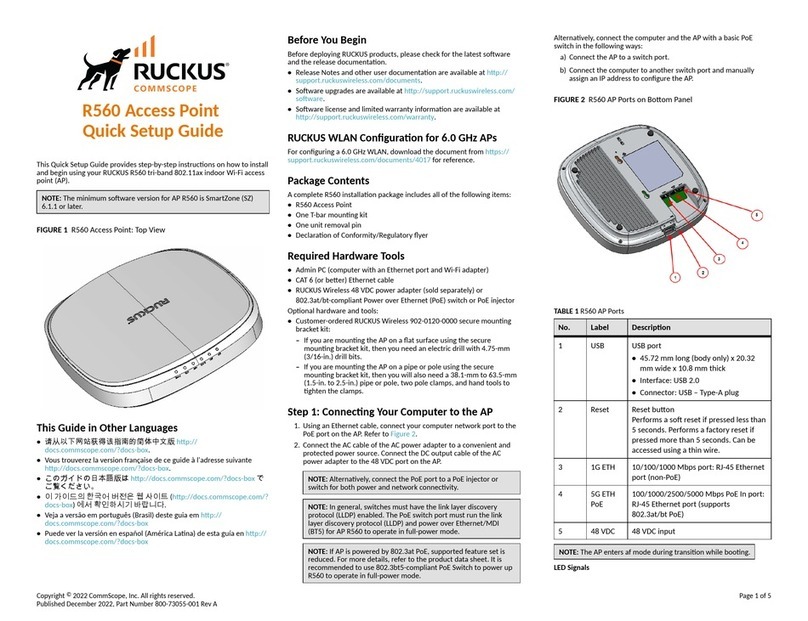 Ruckus Wireless R560 Quick setup guide Ruckus Wireless R560 Quick setup guide