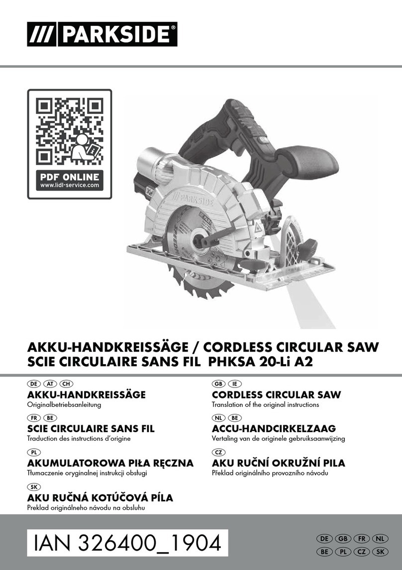 Parkside PHKSA 20-Li A2 User manual
