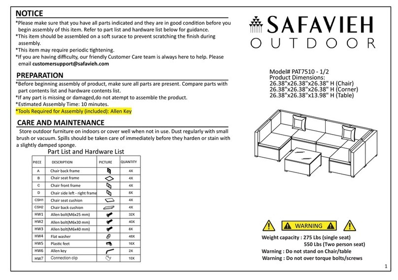 Safavieh Outdoor PAT7510-1 manual