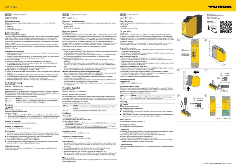 turck IM1-451EX Series User manual turck IM1-451EX Series User manual