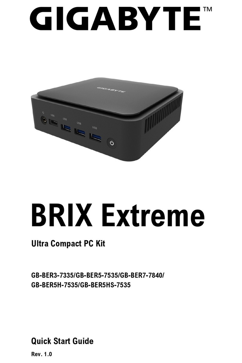 Gigabyte BRIX Extreme User manual