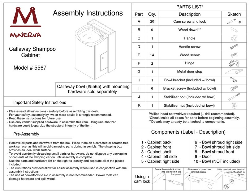 Minerva Callaway 5567 Assembly instructions