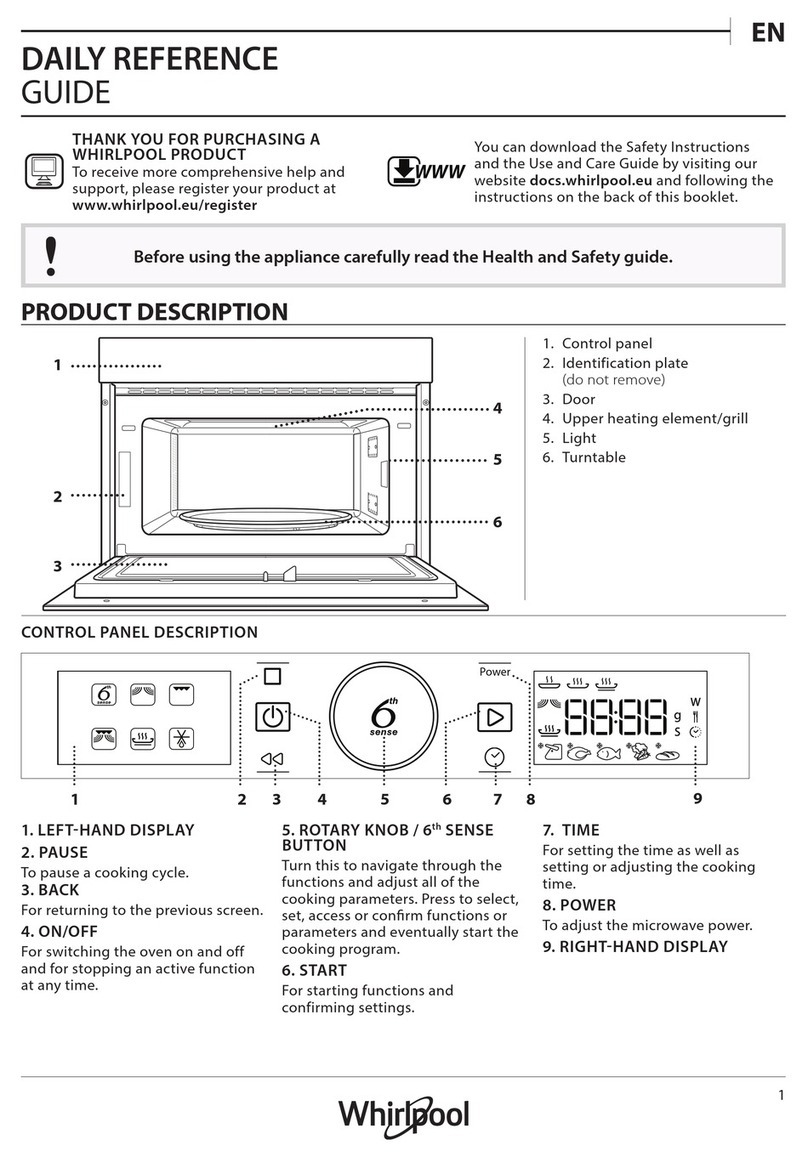 Whirlpool AMW770IX Daily reference guide