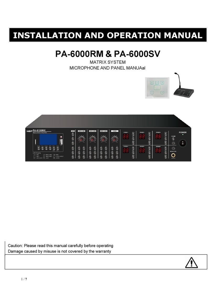 Etabeta electronics PA-6000RM Installation and operation manual Etabeta electronics PA-6000RM Installation and operation manual