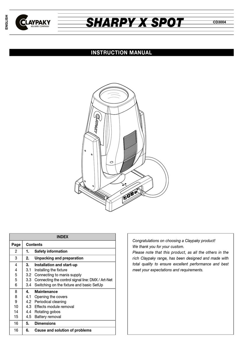 Claypaky SHARPY X SPOT User manual