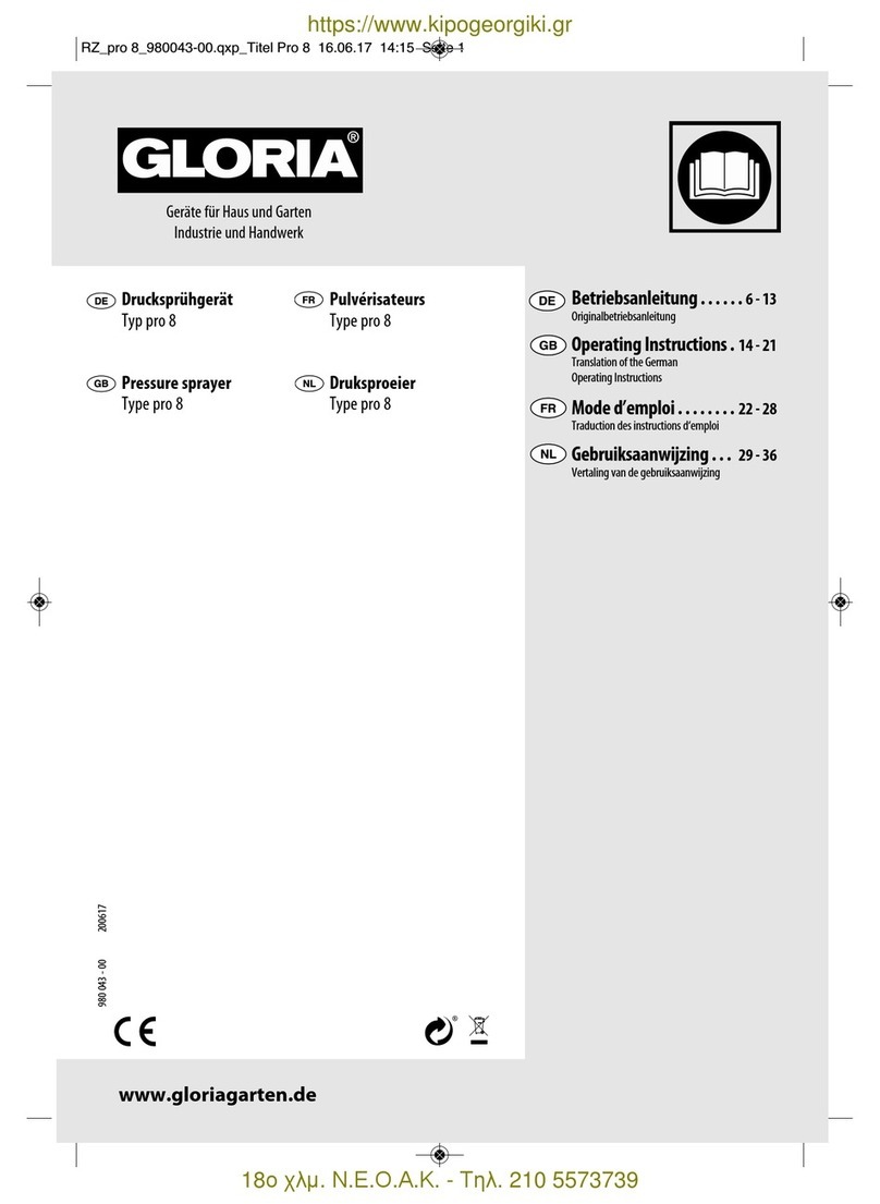 Gloria PRO 8 User manual Gloria PRO 8 User manual