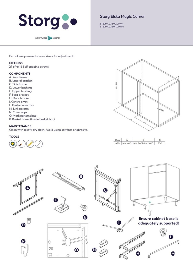 Furnware Storg Elska Magic Corner ST22MCU.450L.CPWH manual