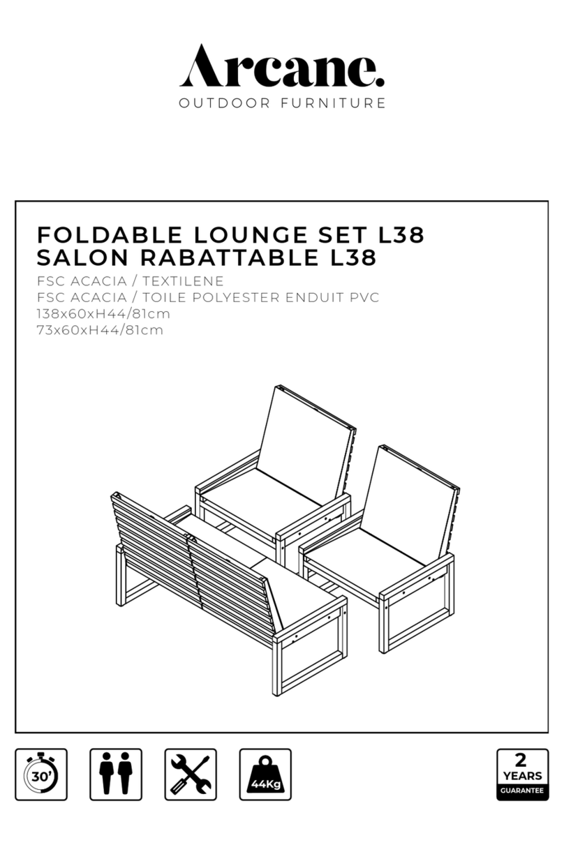 Arcane FOLDABLE LOUNGE SET L38 manual
