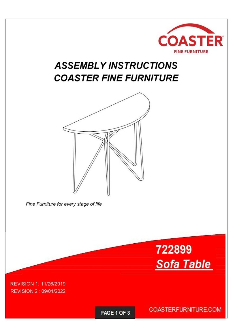 Coaster 722899 Assembly instructions Coaster 722899 Assembly instructions