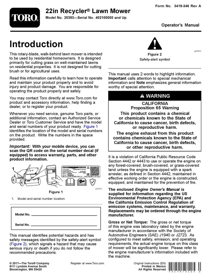 Toro Recycler 20353 User manual