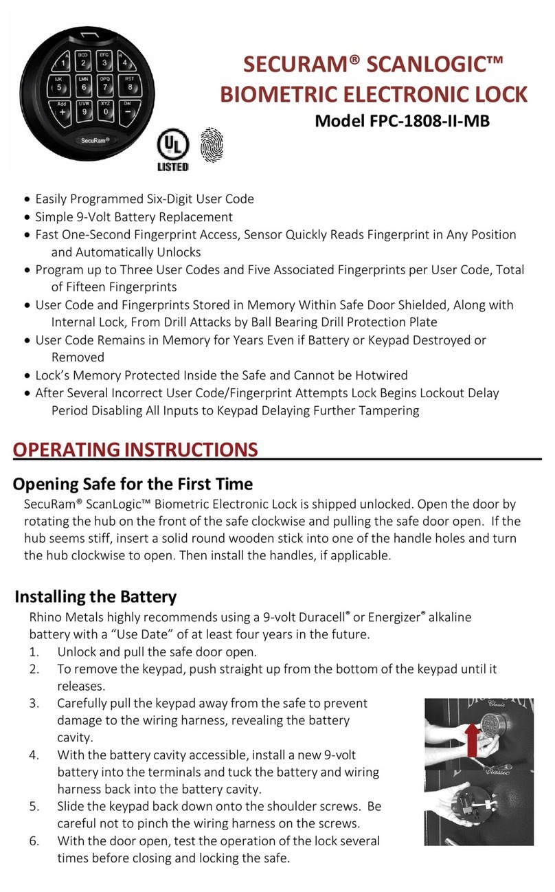 Securam SCANLOGIC FPC-1808-II-MB User manual