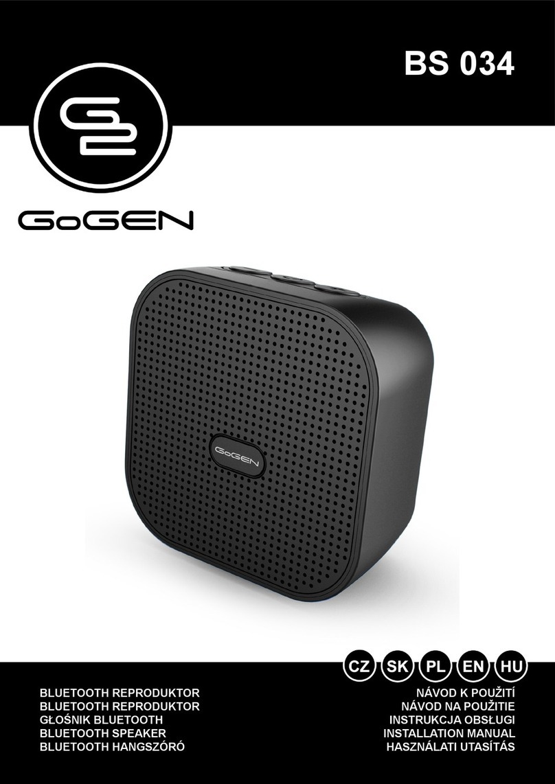 Gogen G2 BS 034 installation manual