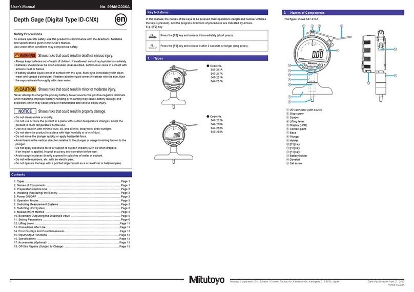 Mitutoyo ID-CNX Series User manual