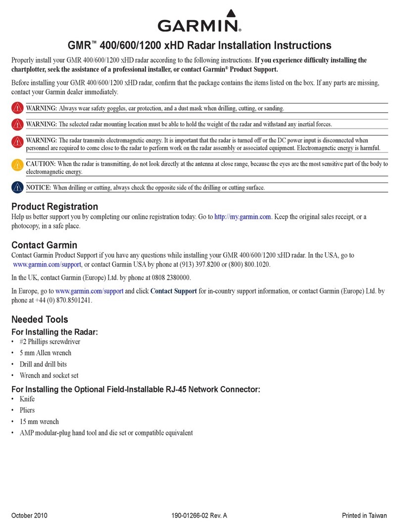 Garmin GMR 400 installation instructions