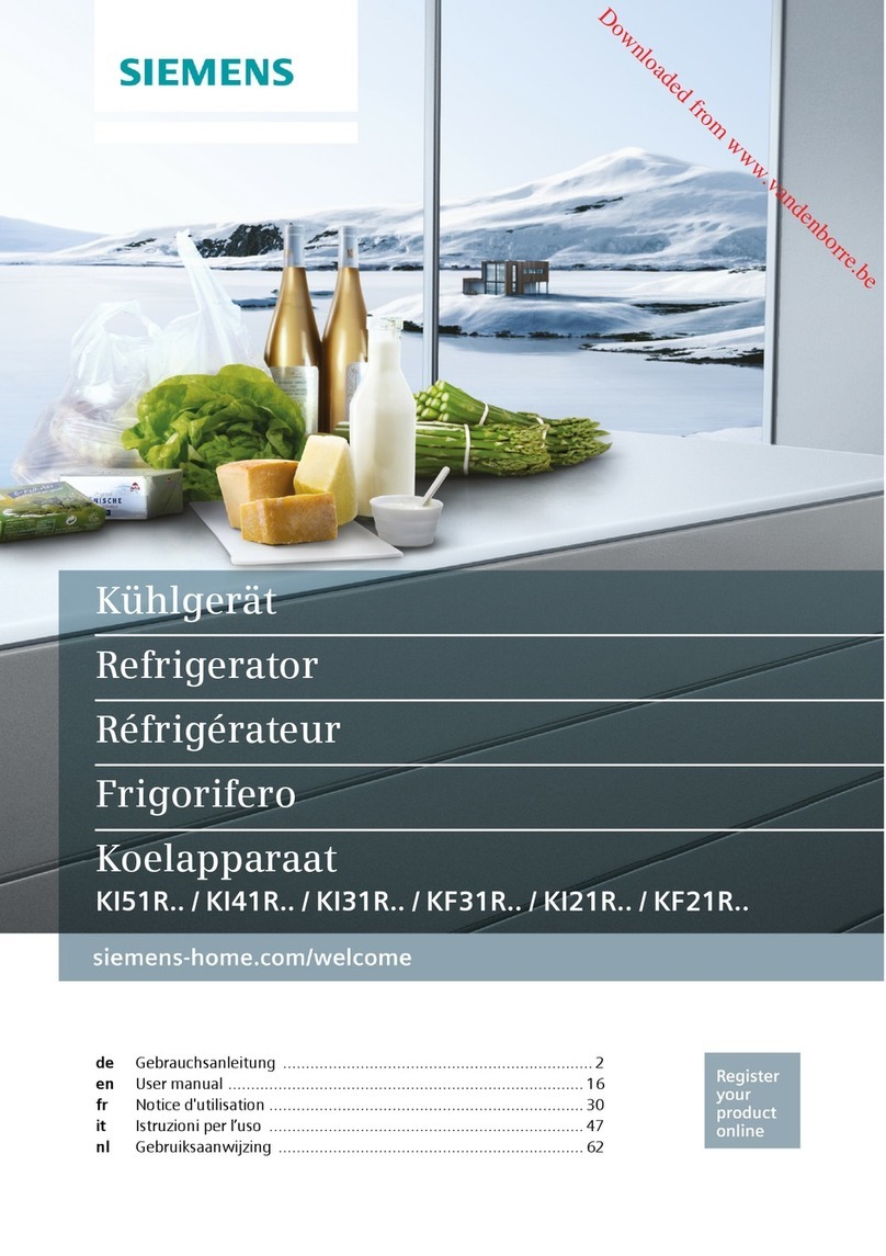 Siemens KF31R Series user manual