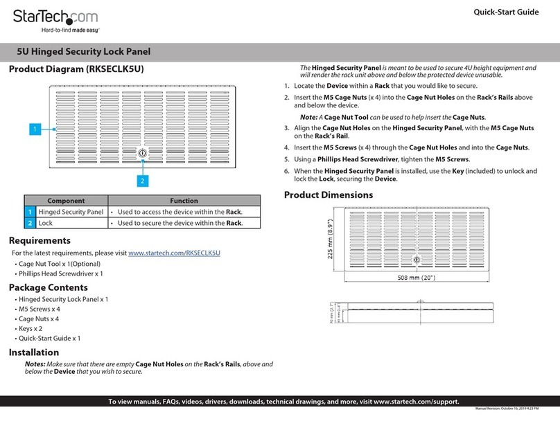 StarTech.com RKSECLK5U User manual