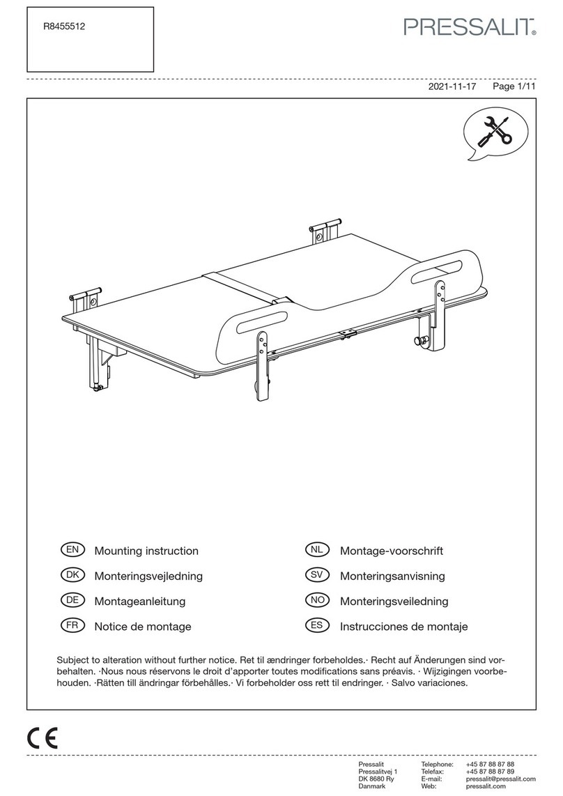 Pressalit R8455512 Mounting instruction
