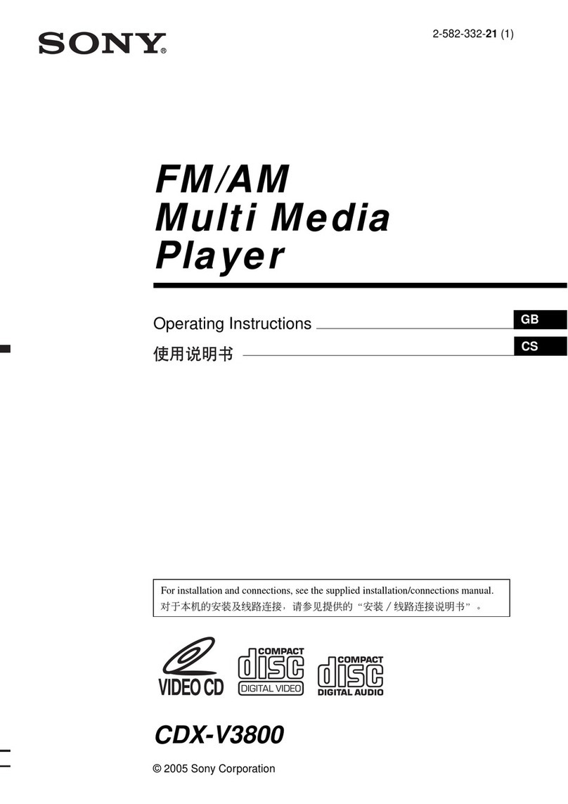 Sony CDX-V3800 User manual